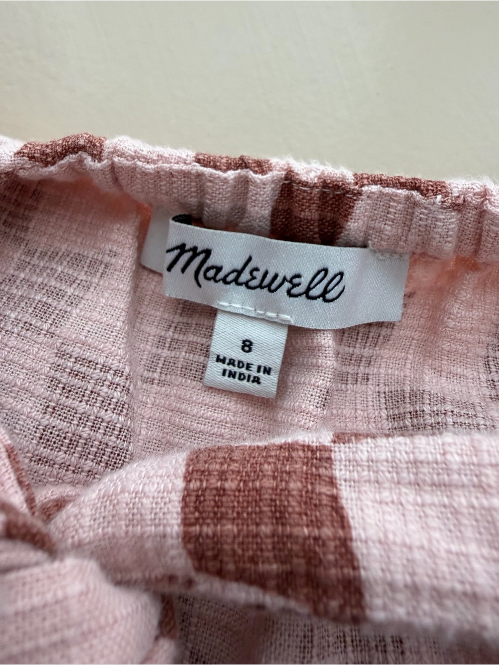 Madewell Cicely Tiered Midi Dress in Geo Checkerboard Pink Square Neck Size 8 M - Picture 8 of 10
